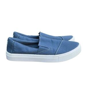 TOMS Women's, Devon Slip-On sneakers, pull on, blue, size 10